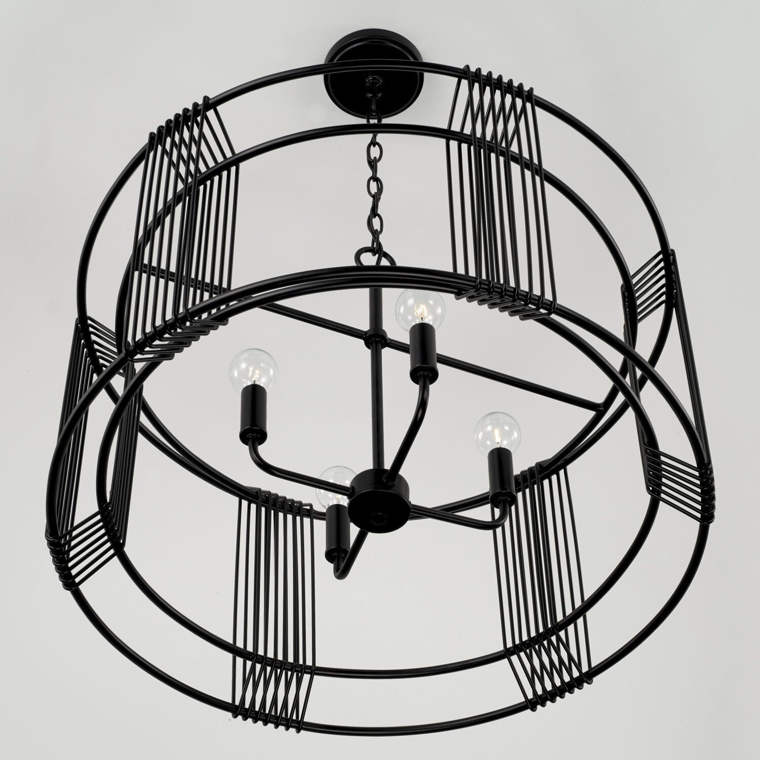 Lennon 4 Light 26 inch Matte Black Pendant Ceiling Light