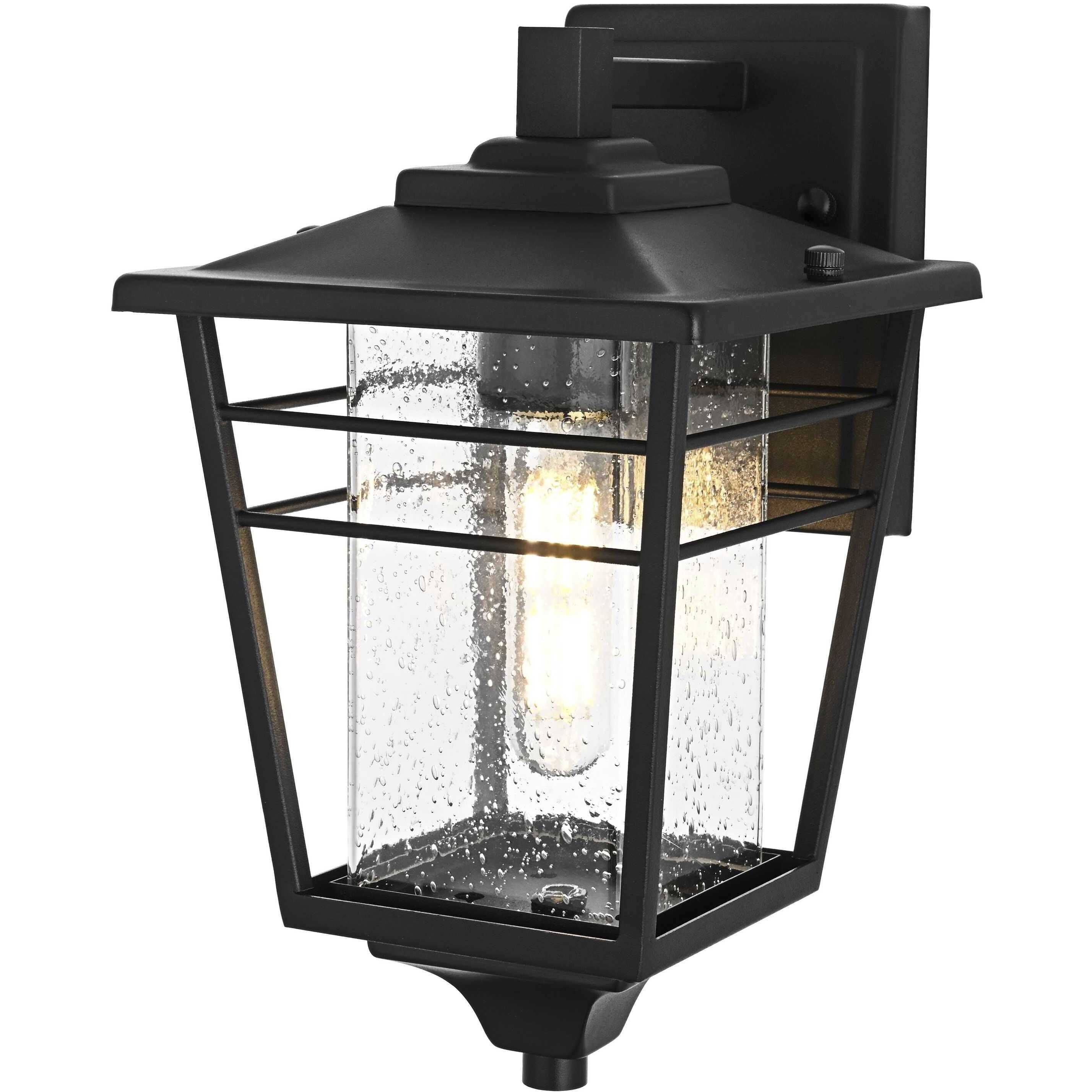 Croskey 1 Light 12.5 inch Black Outdoor Wall Sconce