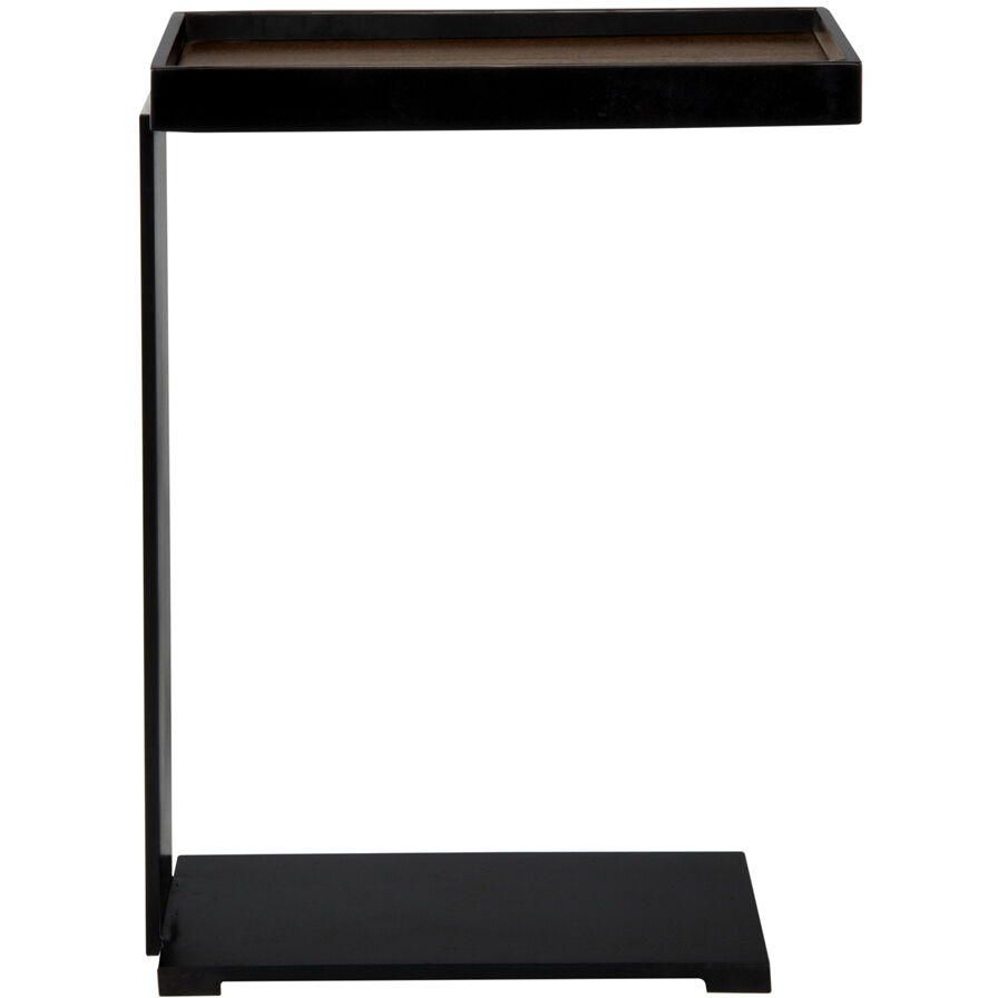 Ledge 25 X 18 inch Matte Black Side Table