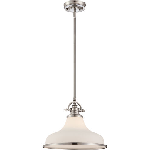 Grant 1 Light 14 inch Brushed Nickel Pendant Ceiling Light