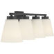 Strayhan 4 Light 31 inch Matte Black Bathroom Vanity Light Wall Light