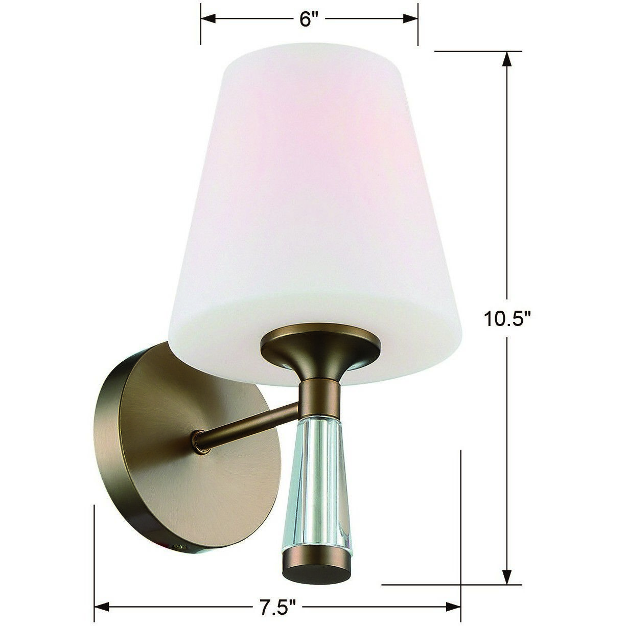 Ramsey Bath Sconce Wall Light in Vibrant Gold