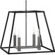 Fulton 4 Light 18 inch Aged Zinc with Antique Nickel Indoor Foyer Pendant Ceiling Light