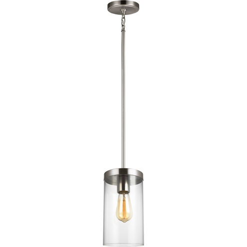 Reading 1 Light 6 inch Brushed Nickel Pendant Ceiling Light