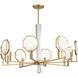 Leighton 8 Light 36 inch Warm Brass Chandelier Ceiling Light