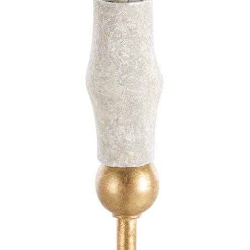 Clay 6 Light 31.5 inch Vintage Gold / Distressed Ivory Chandelier Ceiling Light