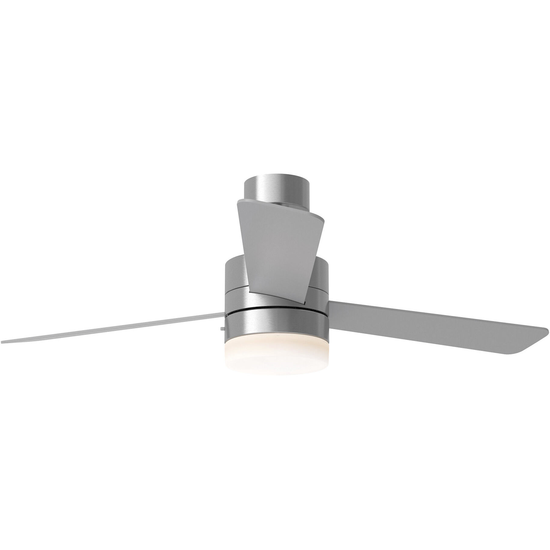 Era 52 LED 52 inch Brushed Steel with Silver/American Walnut reversible blades Indoor/Outdoor Ceiling Fan