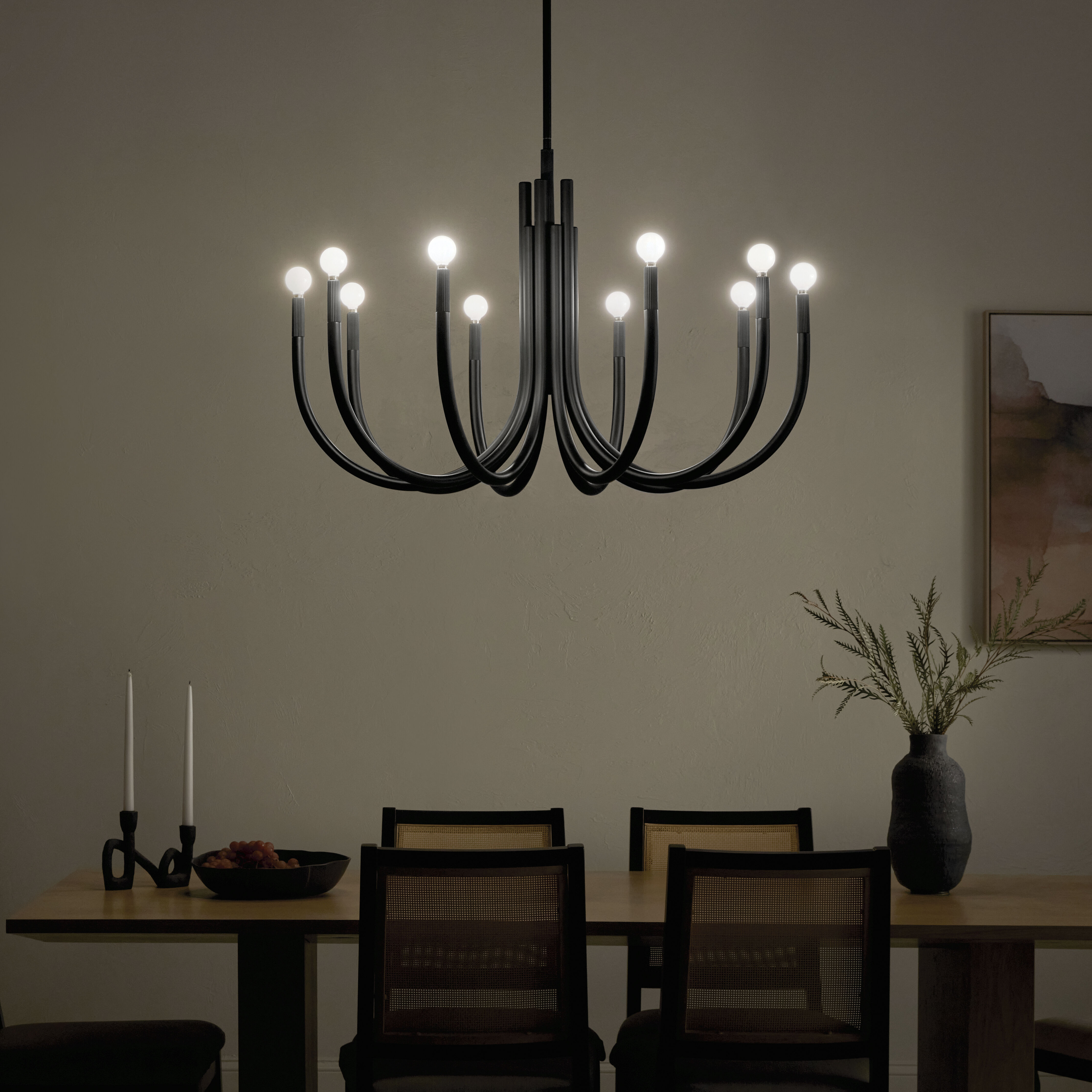 Odensa LED 40.25 inch Black Chandelier Ceiling Light