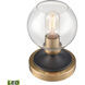 Boudreaux 8 inch 9.00 watt Aged Brass with Matte Black Desk Lamp Portable Light