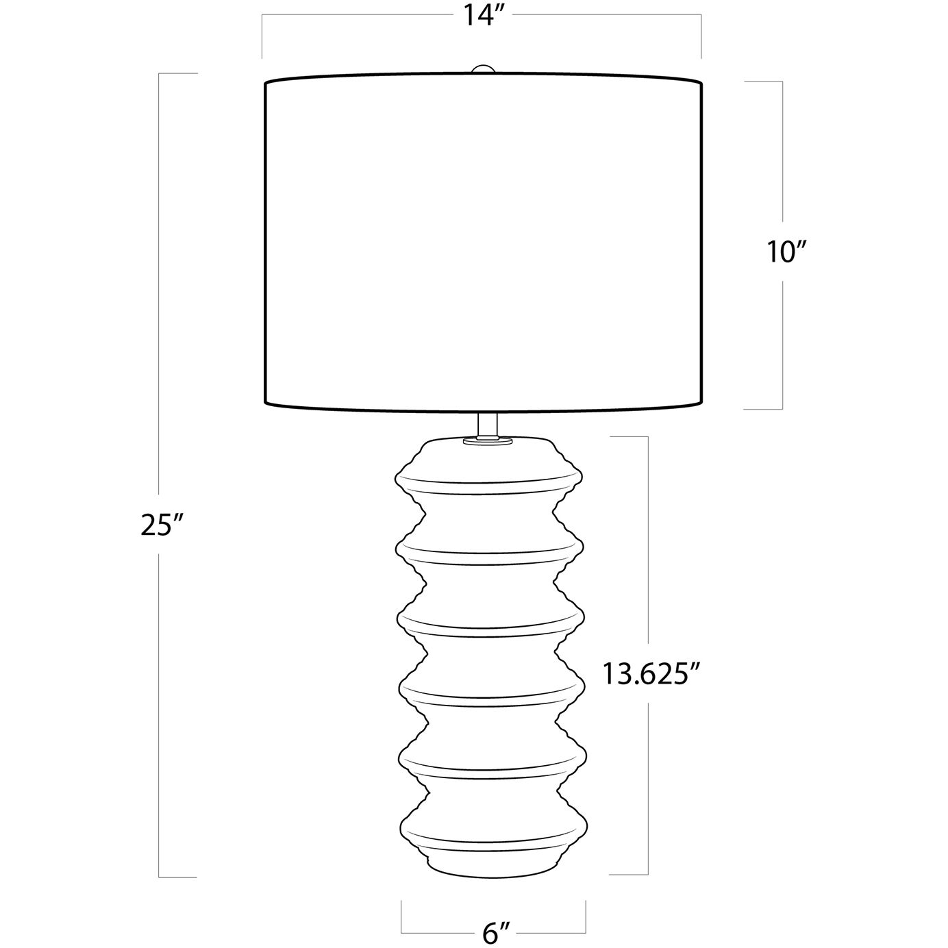 Nova 25 inch 150.00 watt White Table Lamp Portable Light