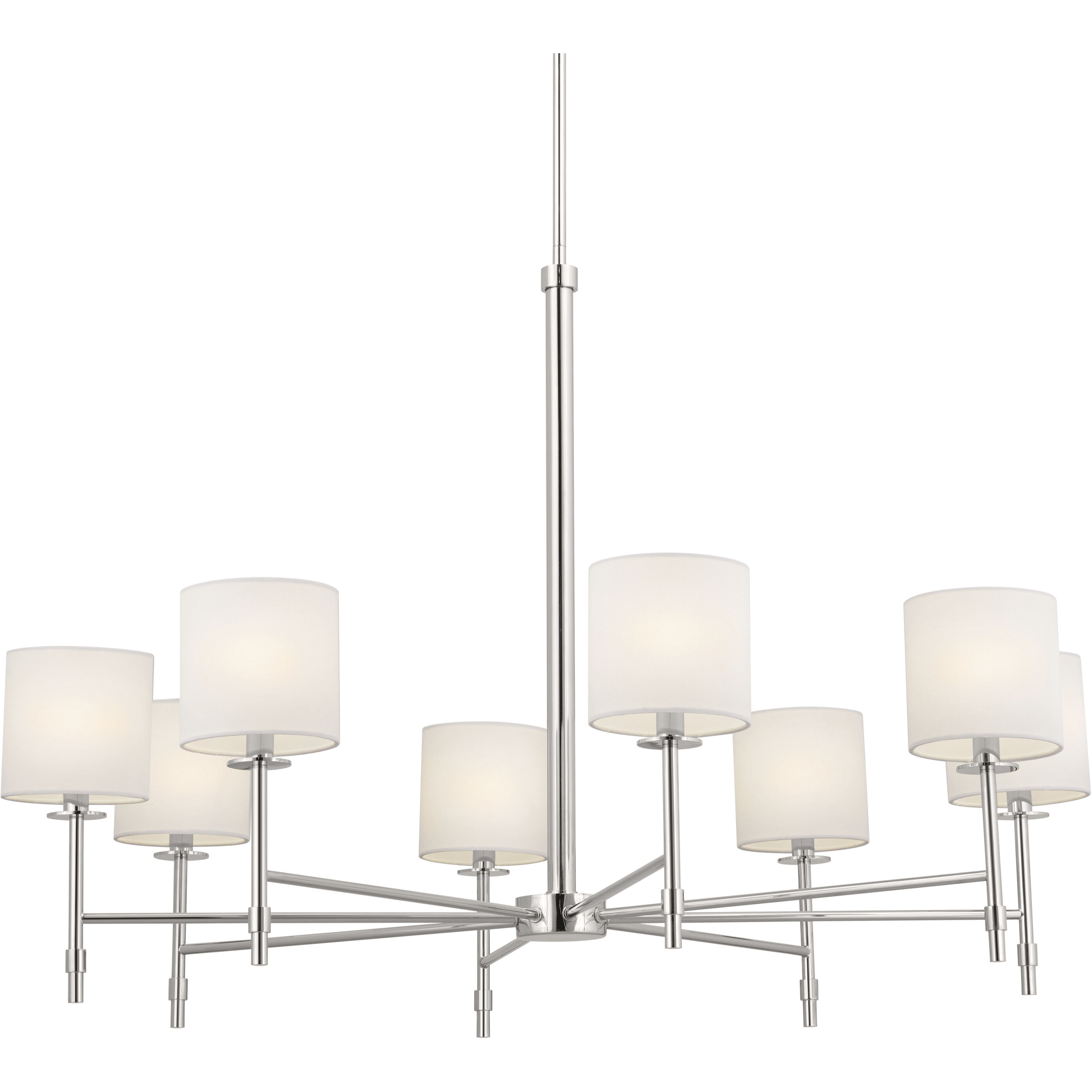 Ali 8 Light 38.75 inch Polished Nickel Chandelier Ceiling Light