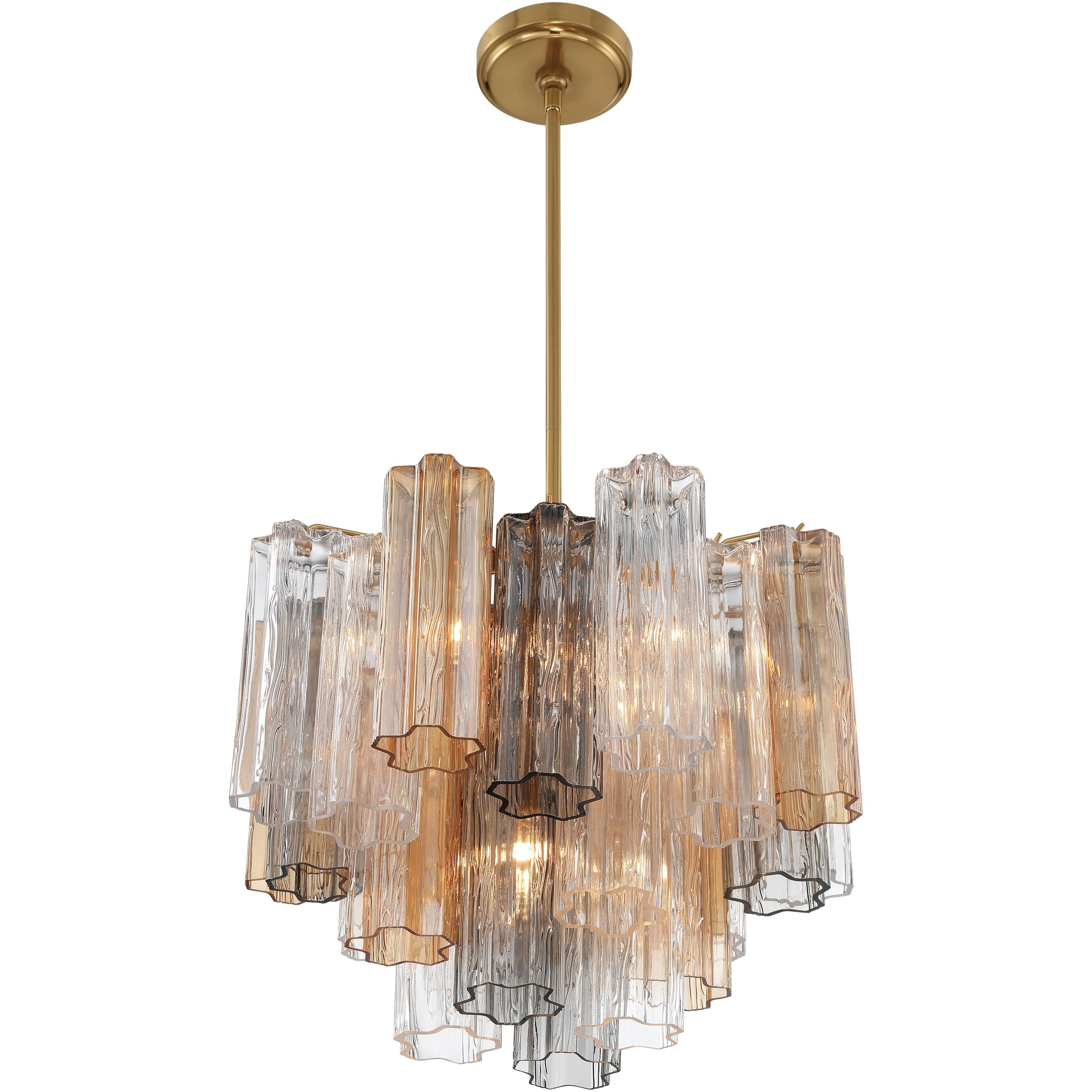 Addis 4 Light 17.75 inch Aged Brass Mini Chandelier Ceiling Light in Autumn