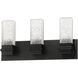 Ice 3 Light 19 inch Black Vanity Light Wall Light