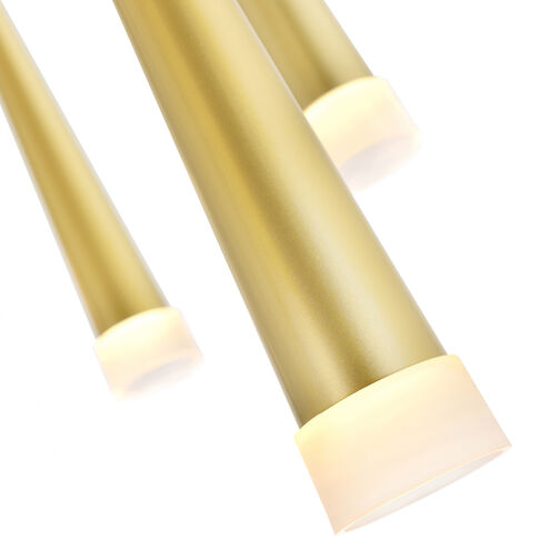 Andes LED 15 inch Satin Gold Multi Light Pendant Ceiling Light