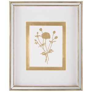Botanicals II Golden Wall Decor, Giclees