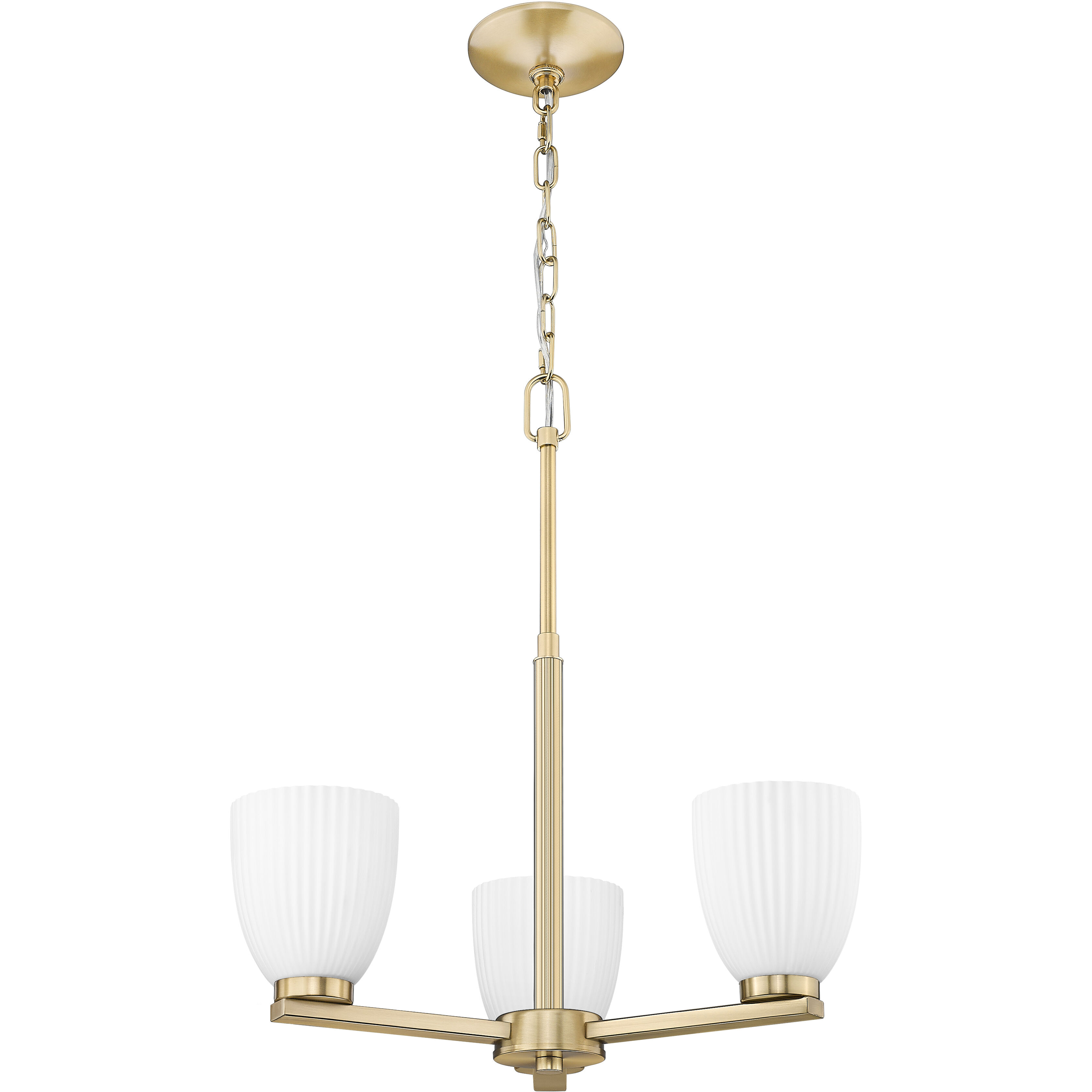Naya 3 Light 19.25 inch Modern Gold Chandelier Ceiling Light