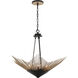 Aristocrat 6 Light 32 inch Dark Bronze and French Gold Pendant Ceiling Light
