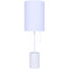 Flint 23 inch 60.00 watt White Table Lamp Portable Light