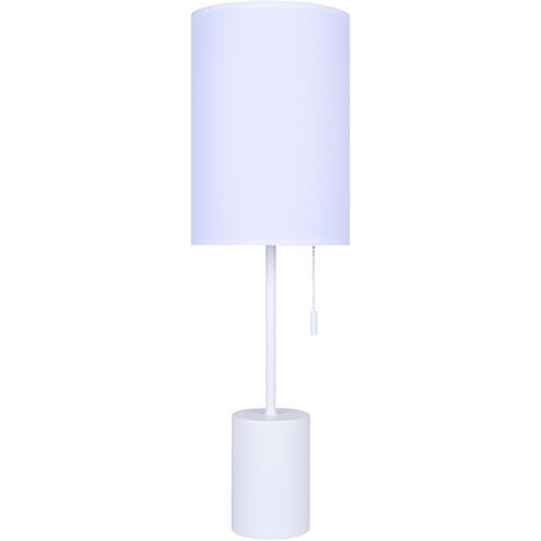 Flint 23 inch 60.00 watt White Table Lamp Portable Light
