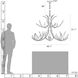 Caribou 9 Light 49.1 inch Ink Chandelier Ceiling Light