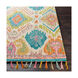 Bonifate 36 X 24 inch Teal/Pale Pink/Rose/Khaki/Saffron/Burnt Orange Rugs, Rectangle
