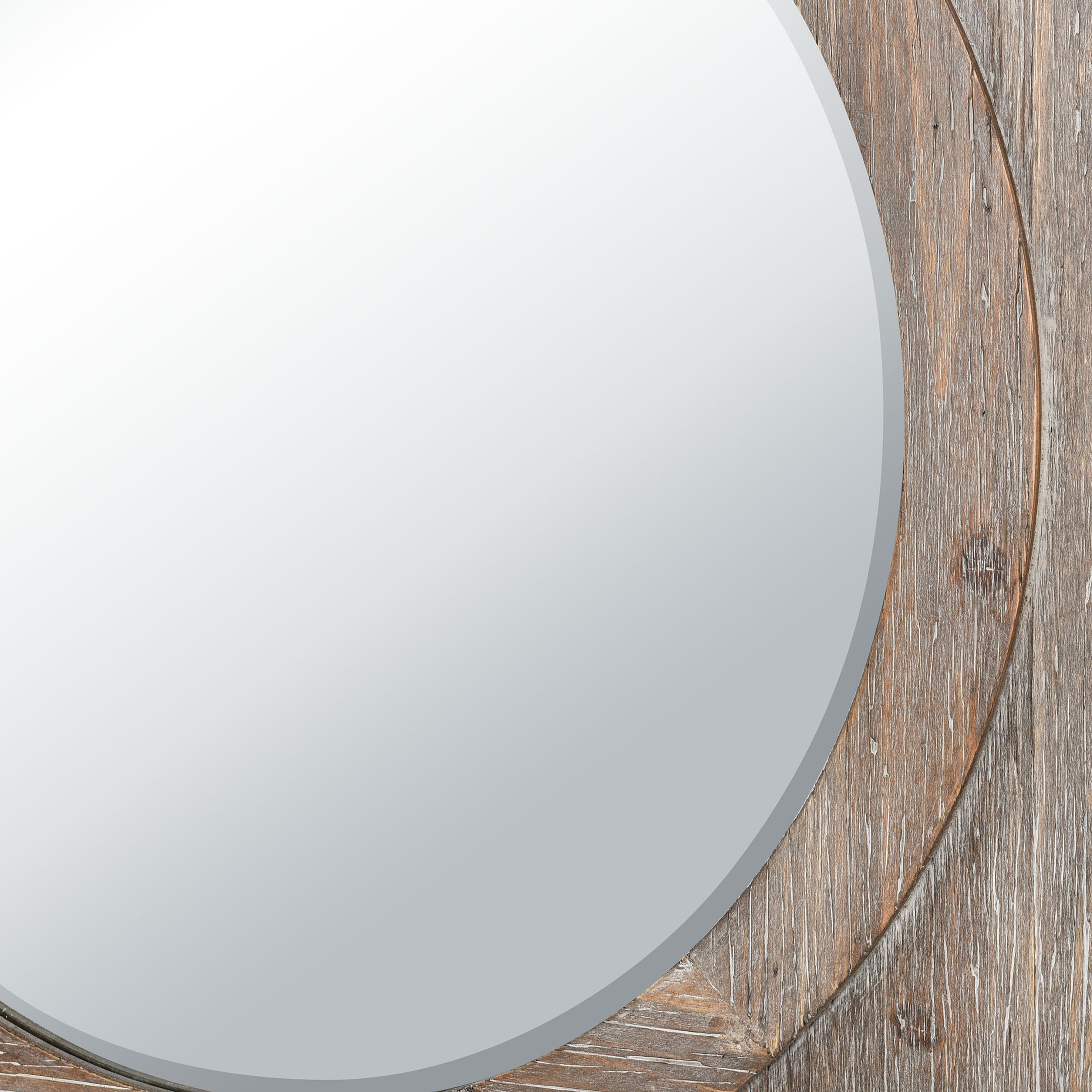 Nollen 34 X 34 inch Weathered Brown with Mirror Wall Mirror