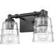 Pulsate 2 Light 13 inch Matte Black Vanity Light Wall Light