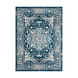 Orien 35 X 24 inch Teal/Pale Blue/Dark Blue/Camel/White/Light Gray Rugs, Rectangle