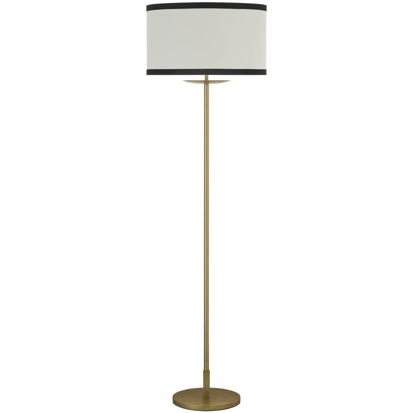 kate spade new york Walker 58 inch 4.6 watt Gild Cordless Floor Lamp Portable Light in Linen with Black Linen Trim