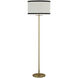 kate spade new york Walker 58 inch 4.6 watt Gild Cordless Floor Lamp Portable Light in Linen with Black Linen Trim