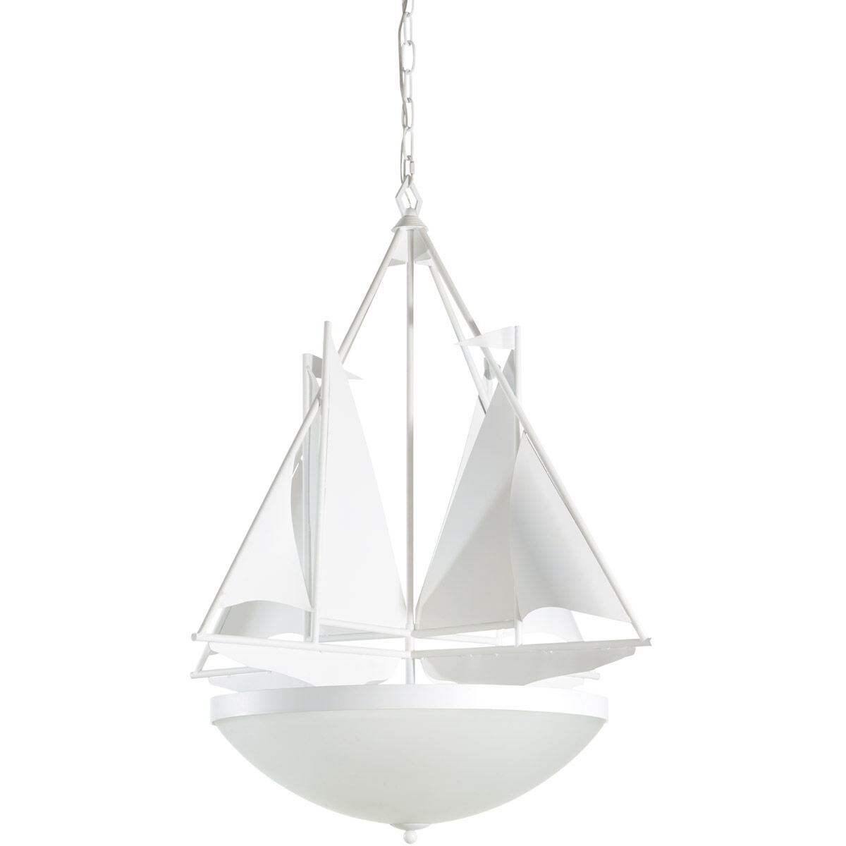 Wildwood 3 Light 30.5 inch Matte White/Frosted Chandelier Ceiling Light