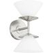 Tremolo 2 Light 7.75 inch Brushed Nickel and Polished Nickel Vanity Light Wall Light