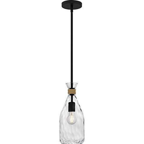 Govada 1 Light 6 inch Matte Black Mini Pendant Ceiling Light, Small