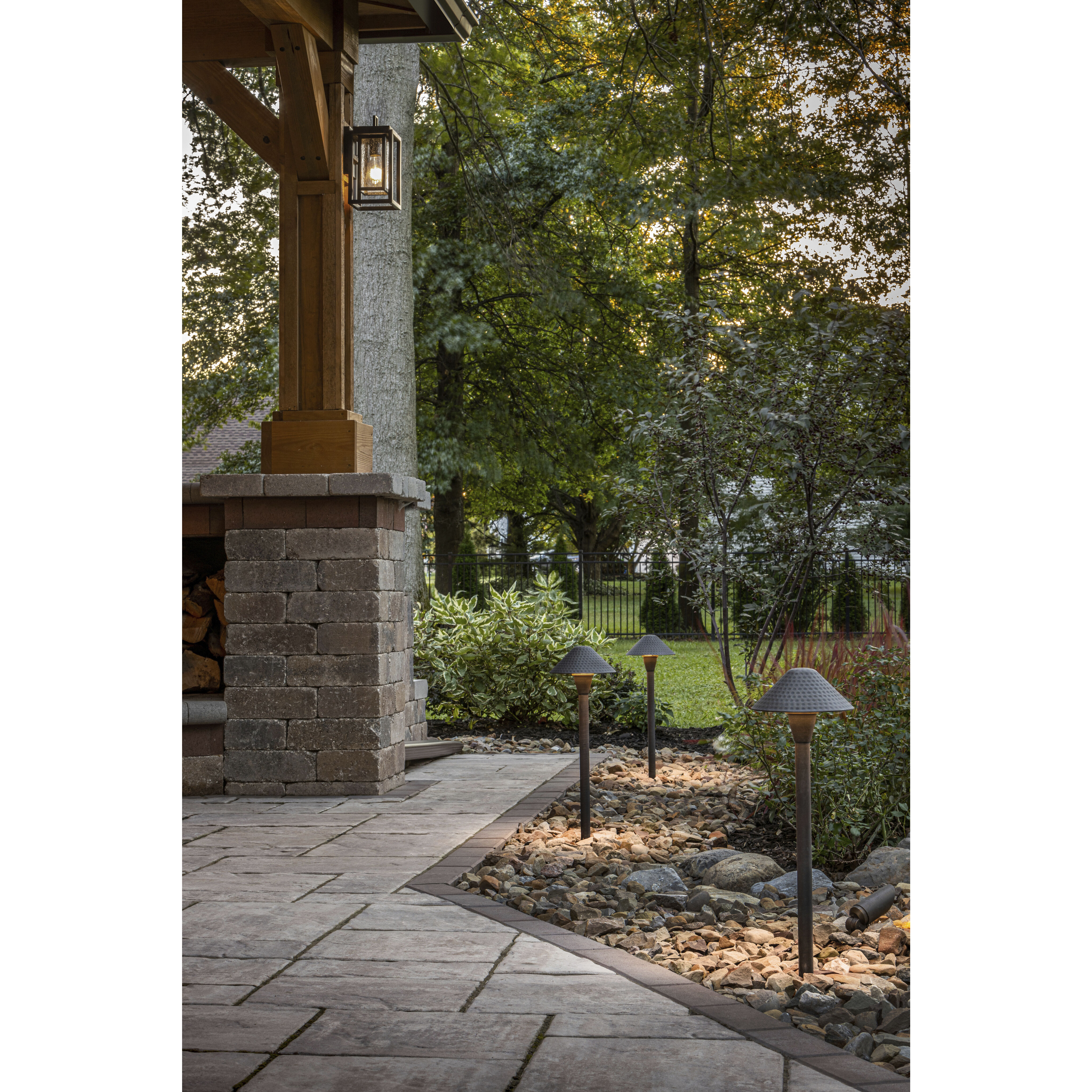 Hardy Island Hammered 12v 1.50 watt Matte Bronze Landscape Path Light