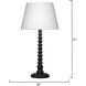Revolution 31 inch 60.00 watt Black Stained Mango Wood Table Lamp Portable Light