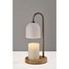Alcott 13 inch 50 watt Antique Brass Candlewarmer Lamp Portable Light, Simplee Adesso