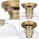 Singleton 1 Light 14 inch Vintage Brass Semi-Flush Mount Ceiling Light