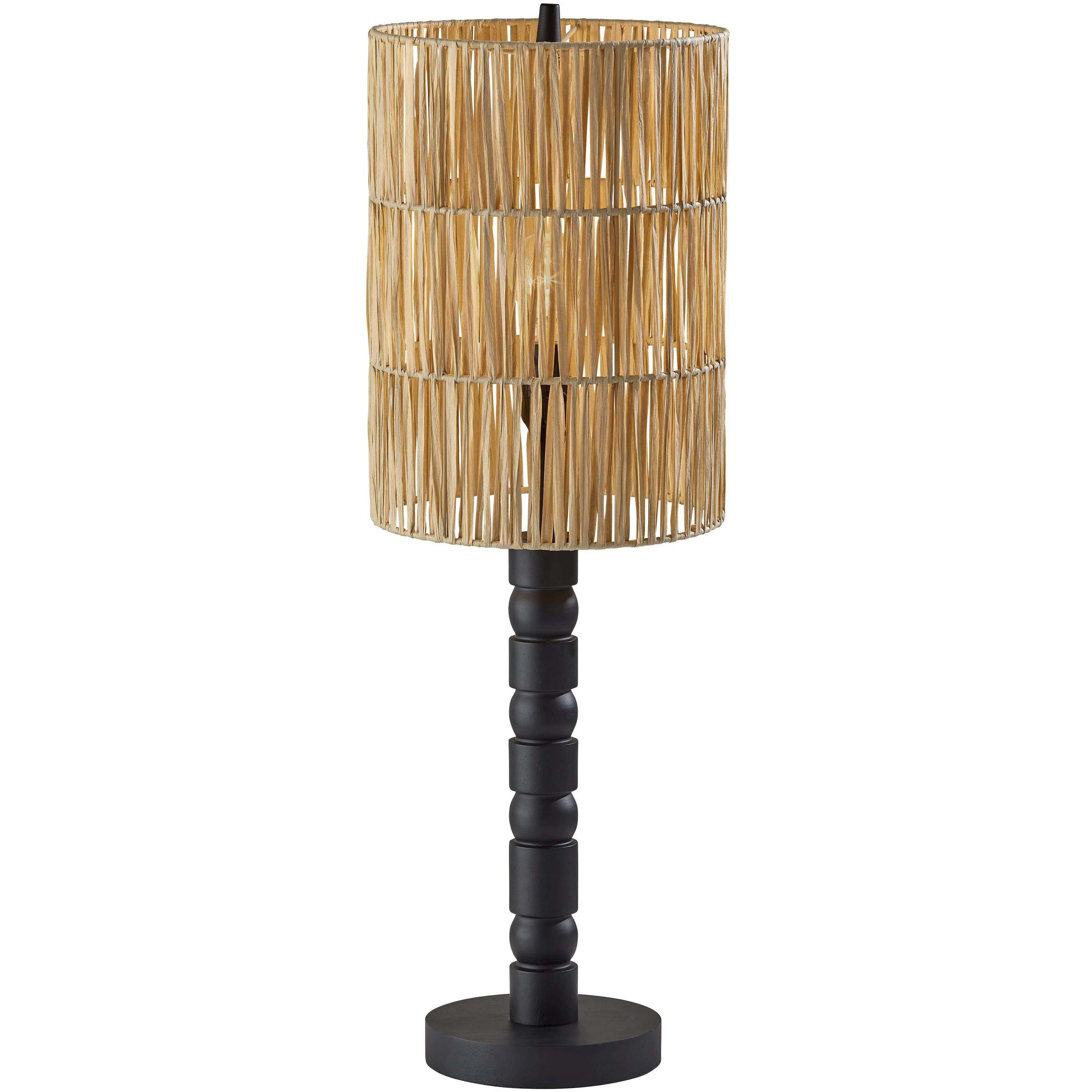 Norfolk 30 inch 40.00 watt Black Wood Table Lamp Portable Light