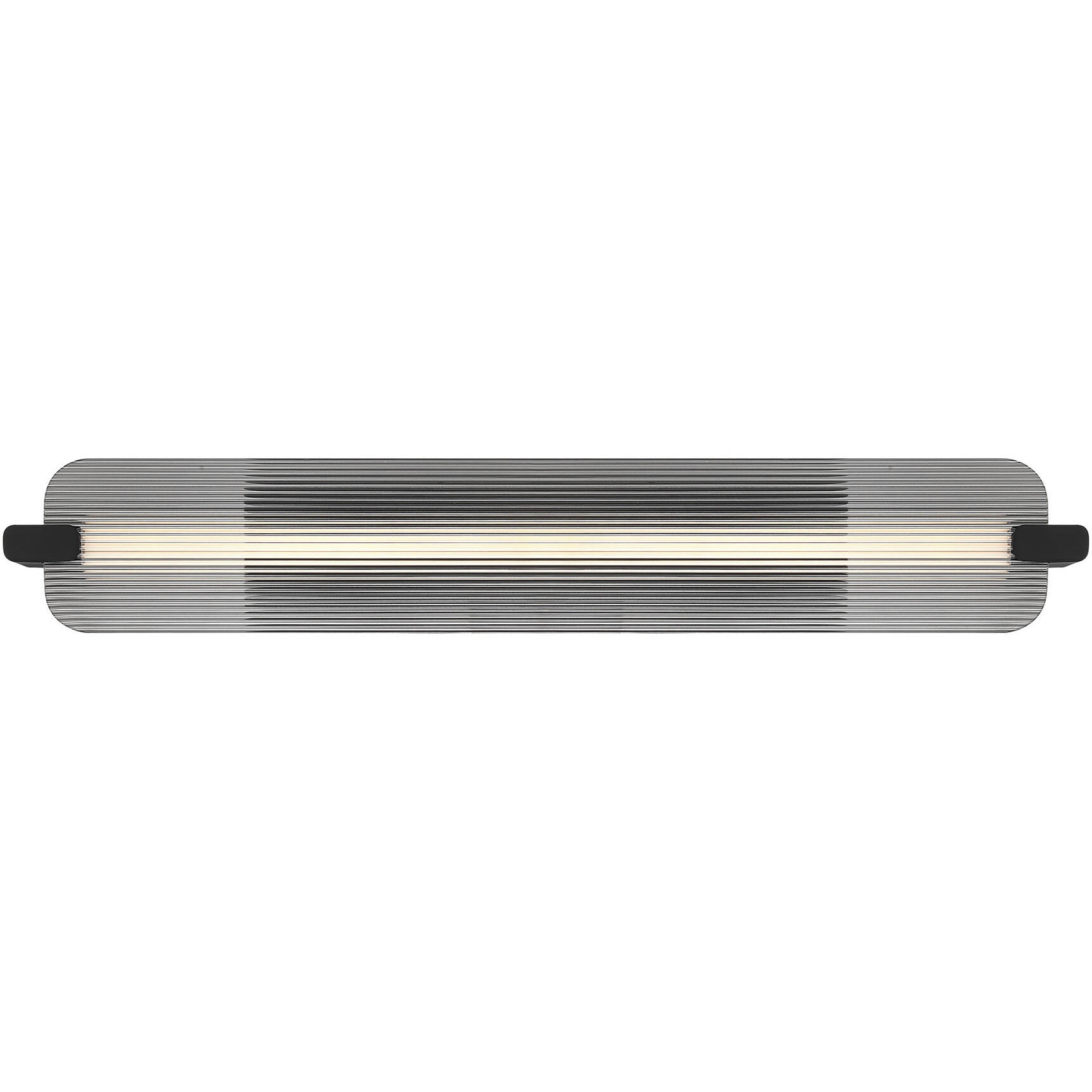 Neoness LED 34.25 inch Matte Black Outdoor Wall Sconce in Smoke