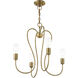 Lucerne 4 Light 20 inch Antique Brass Chandelier Ceiling Light