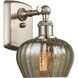 Ballston Fenton LED 7 inch Brushed Satin Nickel Sconce Wall Light in Mercury Glass, Ballston