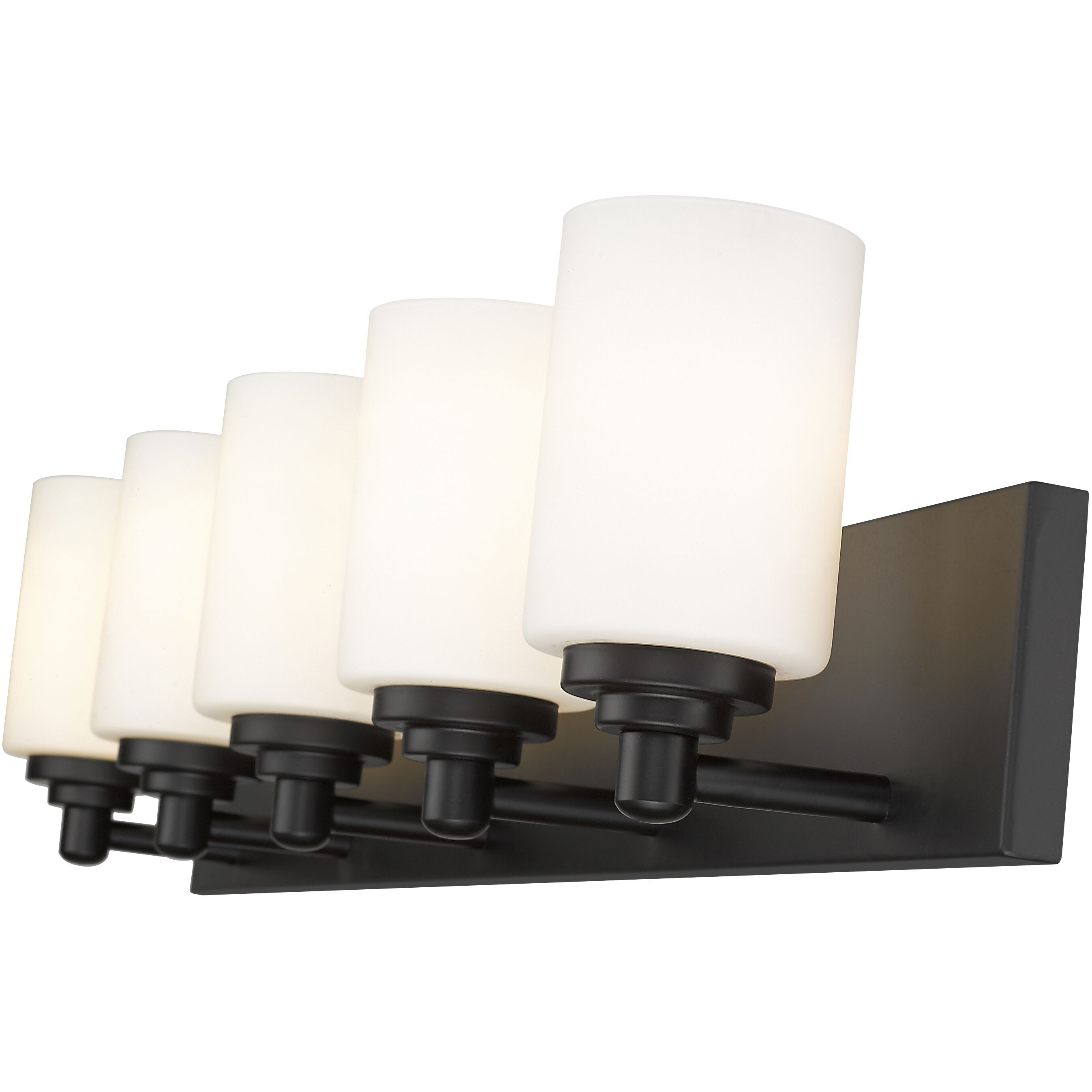 Soledad 5 Light 38.75 inch Matte Black Vanity Wall Light