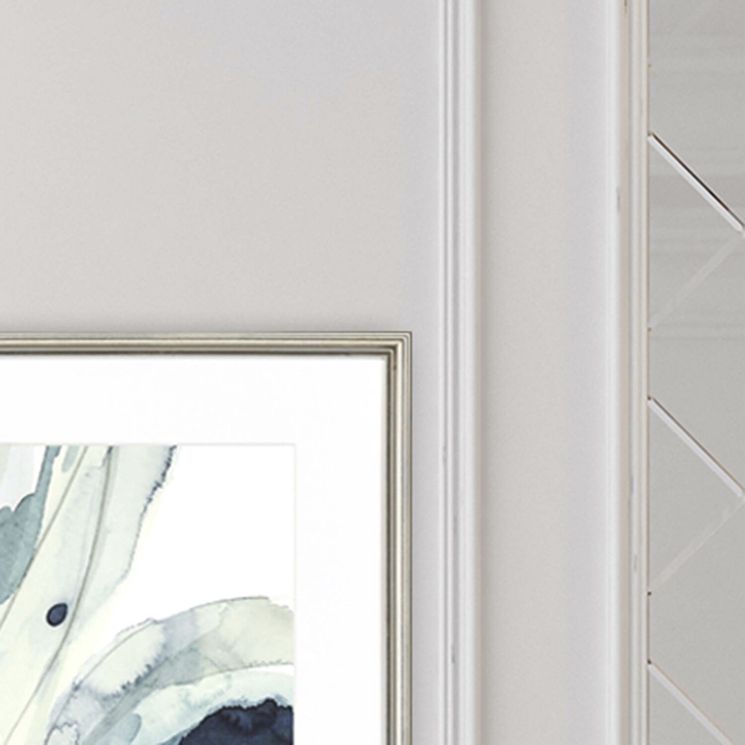 Depth Turquoise and Blue and Green and Gray Framed Art