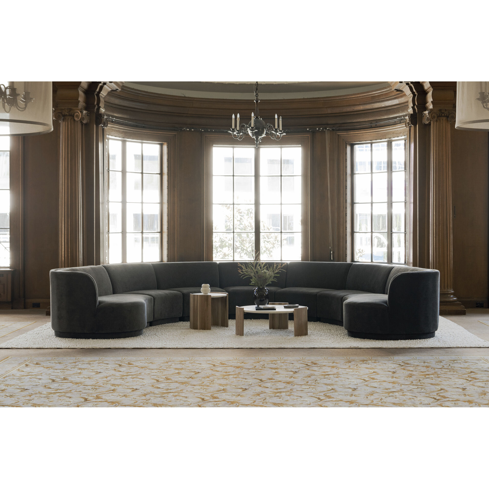 Moe's Home Collection JM-1020-25 Yoon Grey Slipper Chair