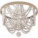 Jolie 4 Light 16 inch Antique White Flush Mount Ceiling Light