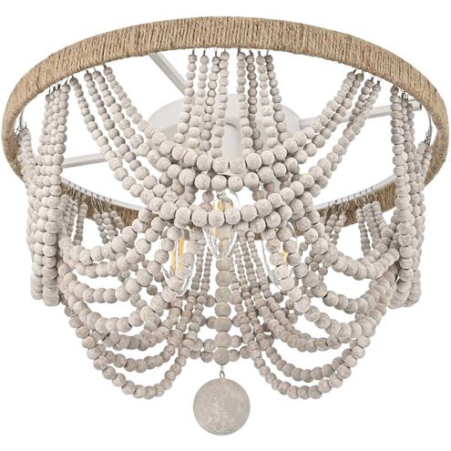 Jolie 4 Light 16 inch Antique White Flush Mount Ceiling Light