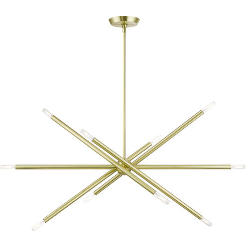 Soho Linear Chandelier Ceiling Light in Satin Brass