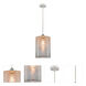 Ballston Large Cobbleskill LED 9 inch White and Polished Chrome Mini Pendant Ceiling Light in Mercury Glass, Ballston