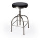 Clyde Leather 25" Adjustable Bar Stool in Black