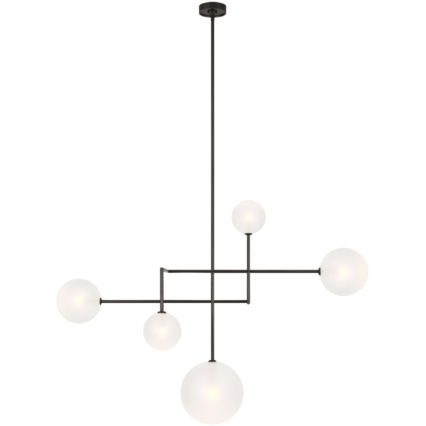 AERIN Linnea LED 56.5 inch Modern Iron Chandelier Ceiling Light